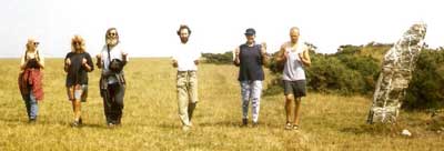 Dowsing for second stone row at Nine Maidens (1995)